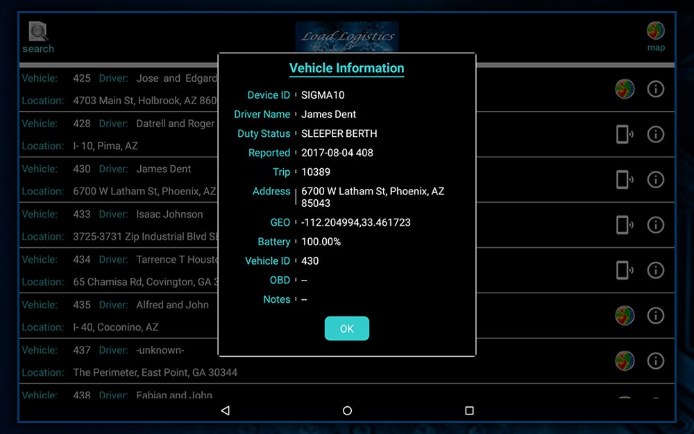 vehicle information monitoring